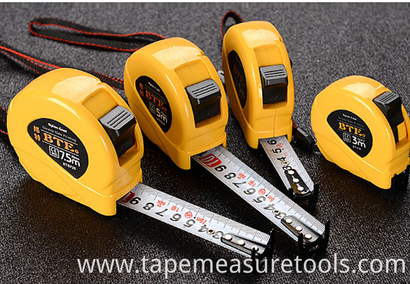 thicker blade retractable nylon coating blade retractable tape measure with logo custom